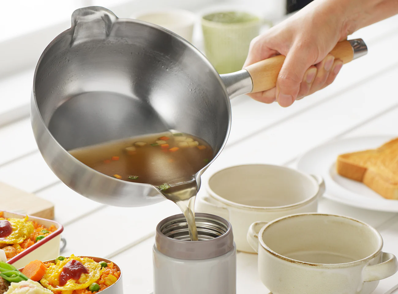 Aikata Double-mouthed Stainless Steel Yukihira Pot 18cm - Image 5