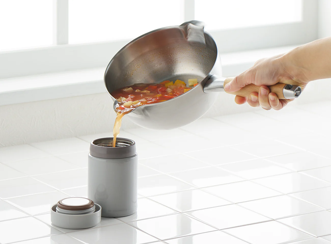 Aikata Double-mouthed Stainless Steel Yukihira Pot 18cm - Image 6