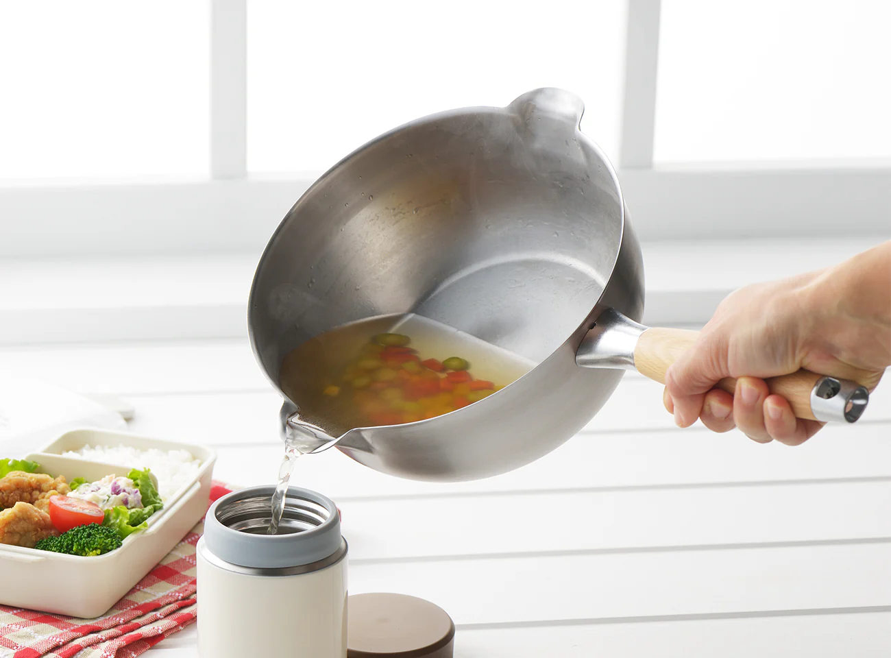 Aikata Double-mouthed Stainless Steel Yukihira Pot 20cm - Image 2
