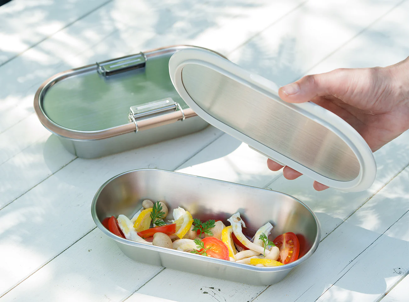 Aikata Stainless Steel Container with stopper, grey - Image 3