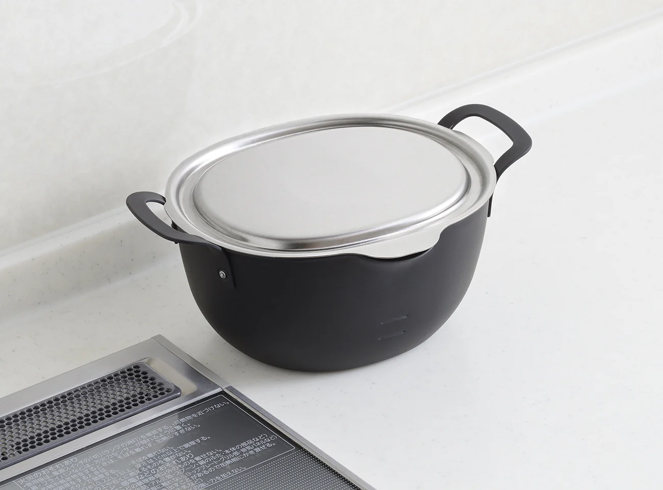 Aikata Stainless Steel Lid for Deep Frying Pan - Image 5
