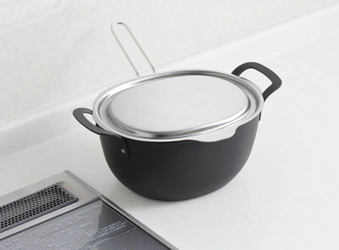 Aikata Stainless Steel Lid for Deep Frying Pan - Image 7