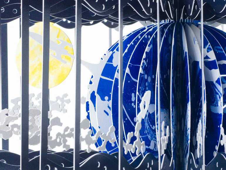 Artistic 360° Book Earth and the Moon - Image 6