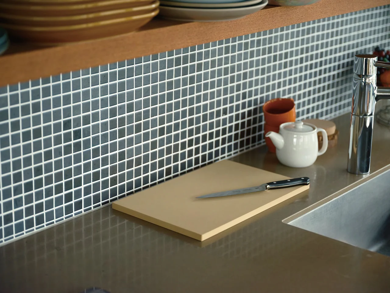 Asahi Cookin Cut Synthetic Rubber Cutting Board - Small Thick - Image 3