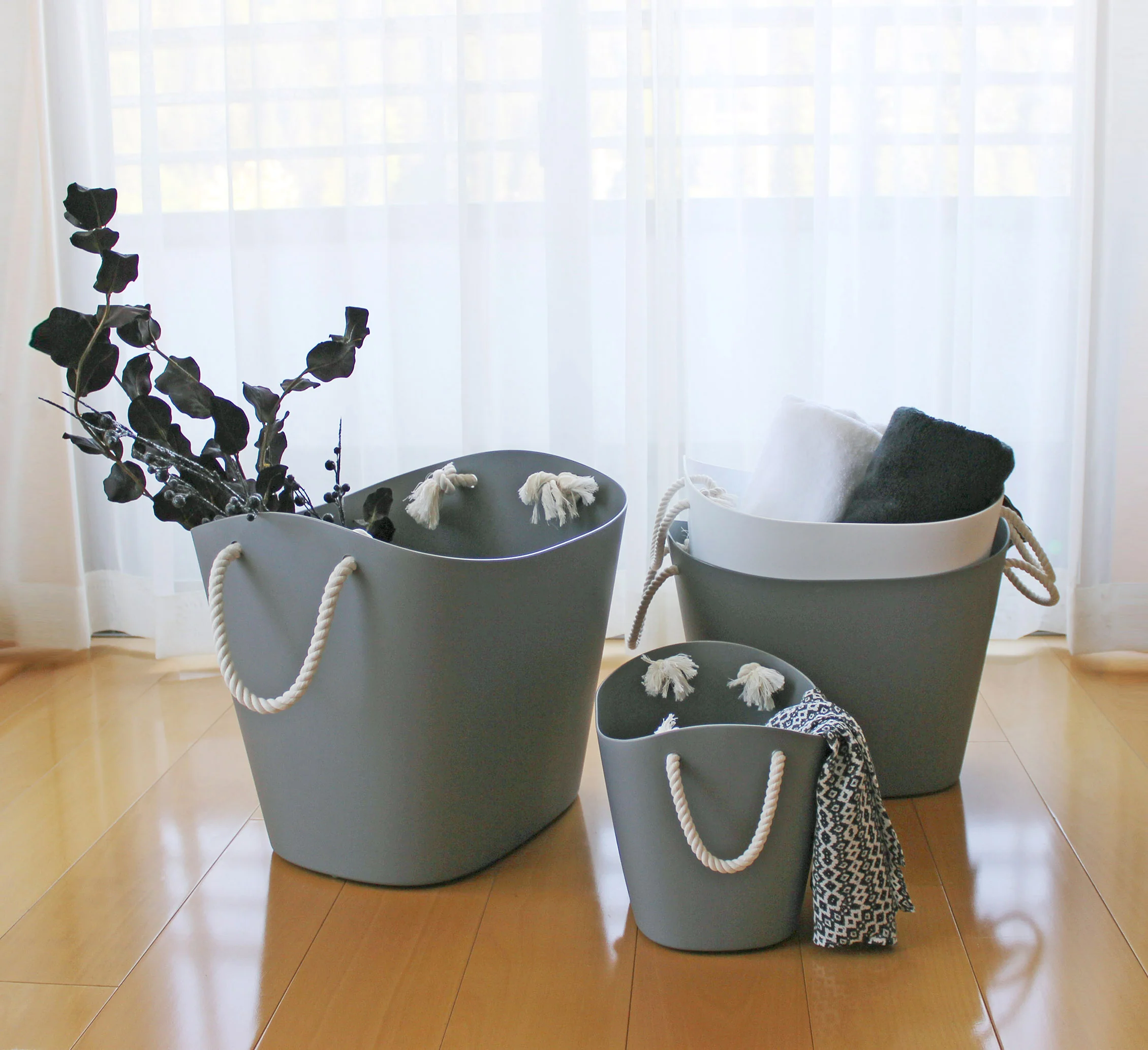 Hachiman Balcolore M Storage Basket 19L - Black - Image 11