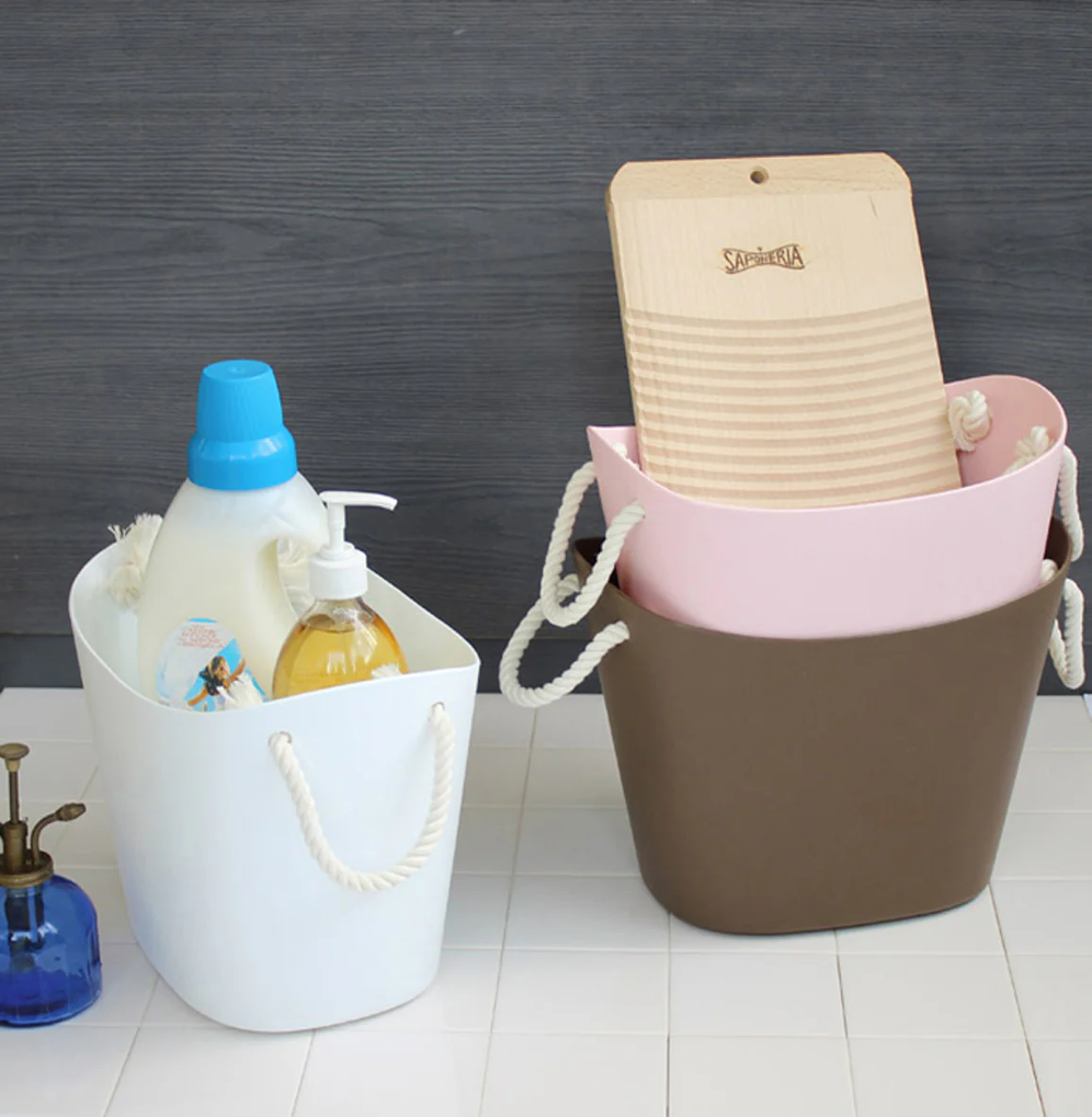 Hachiman Balcolore S Storage Basket 7L - Navy Blue - Image 4