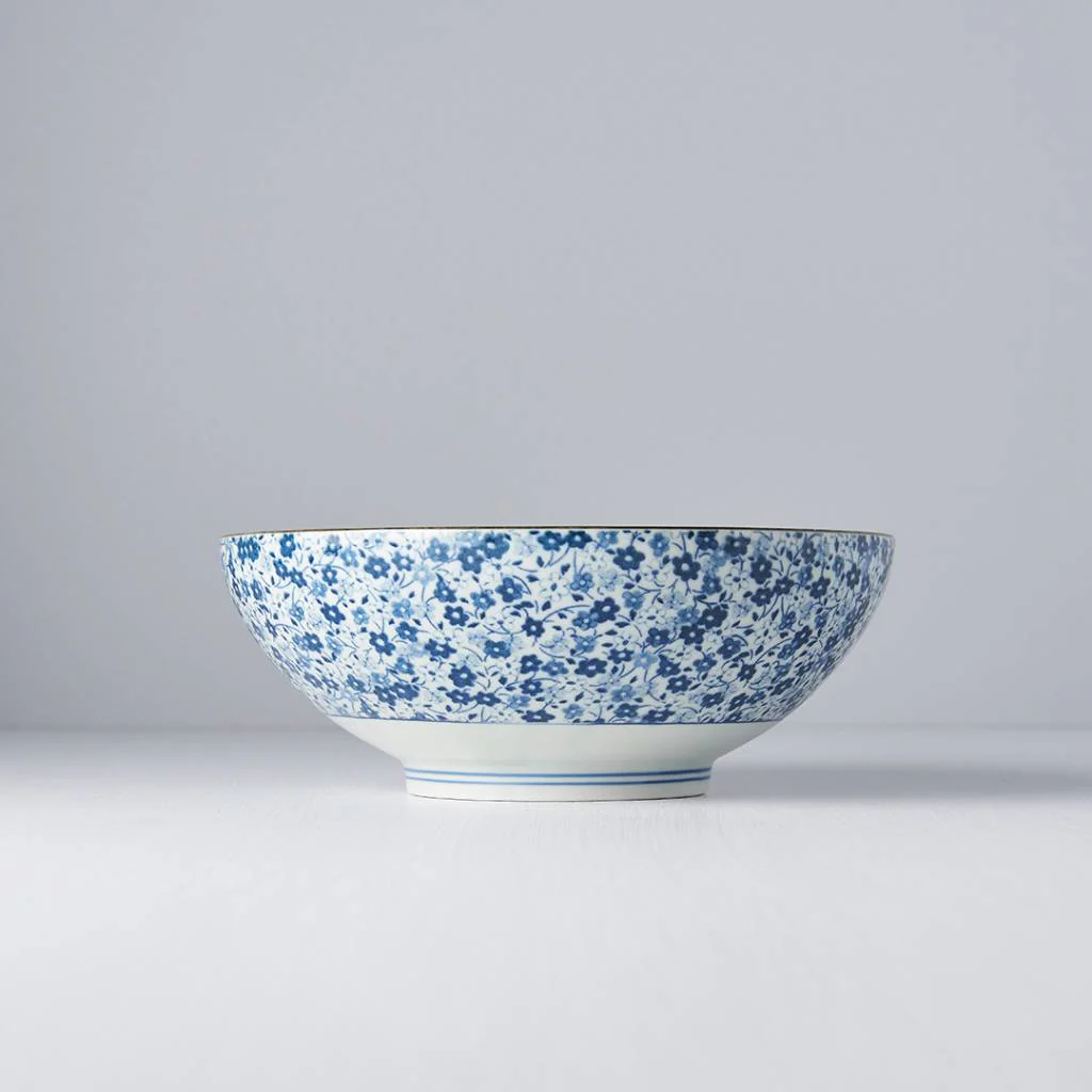 Blue Daisy serving bowl 21.5cm - Image 3