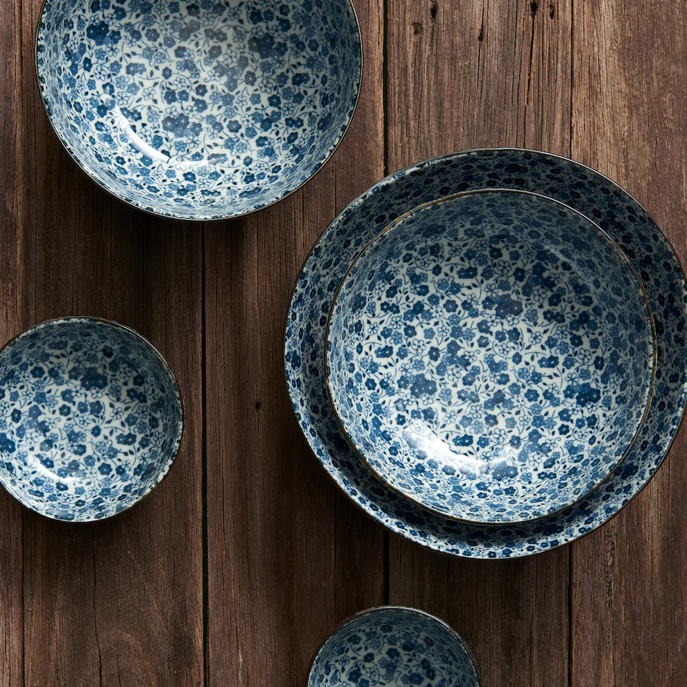 Blue Daisy U-shape udon bowl 16cm - Image 6