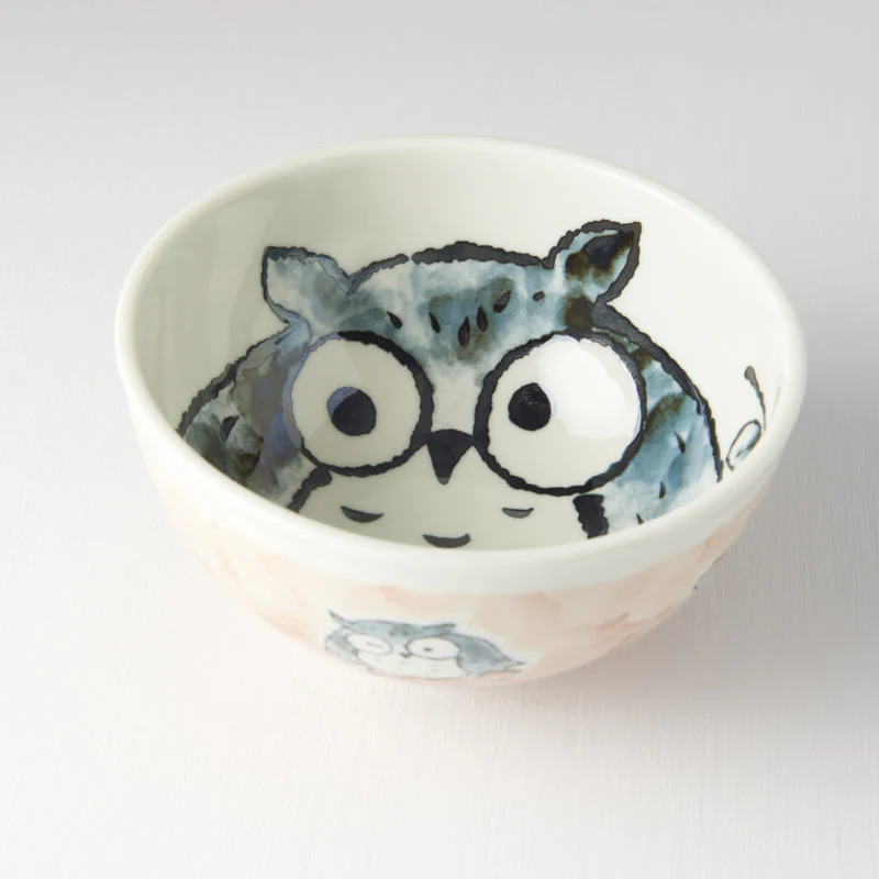 Kids bowl peach owl deisgn 16cm - Image 2
