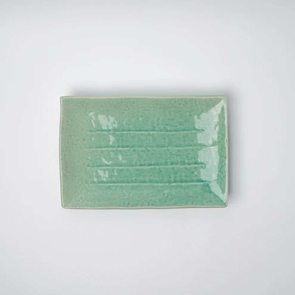 Celadon Sushi Plate Rect. 22cm - Image 2