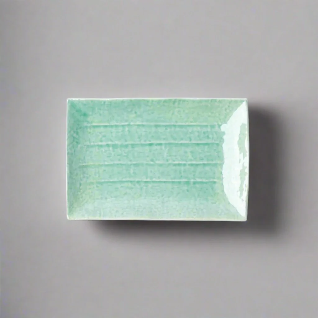 Celadon Sushi Plate Rect. 22cm - Image 3
