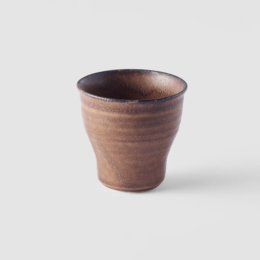 Fluted narrow base teacup Cocoa 80ml - Image 2