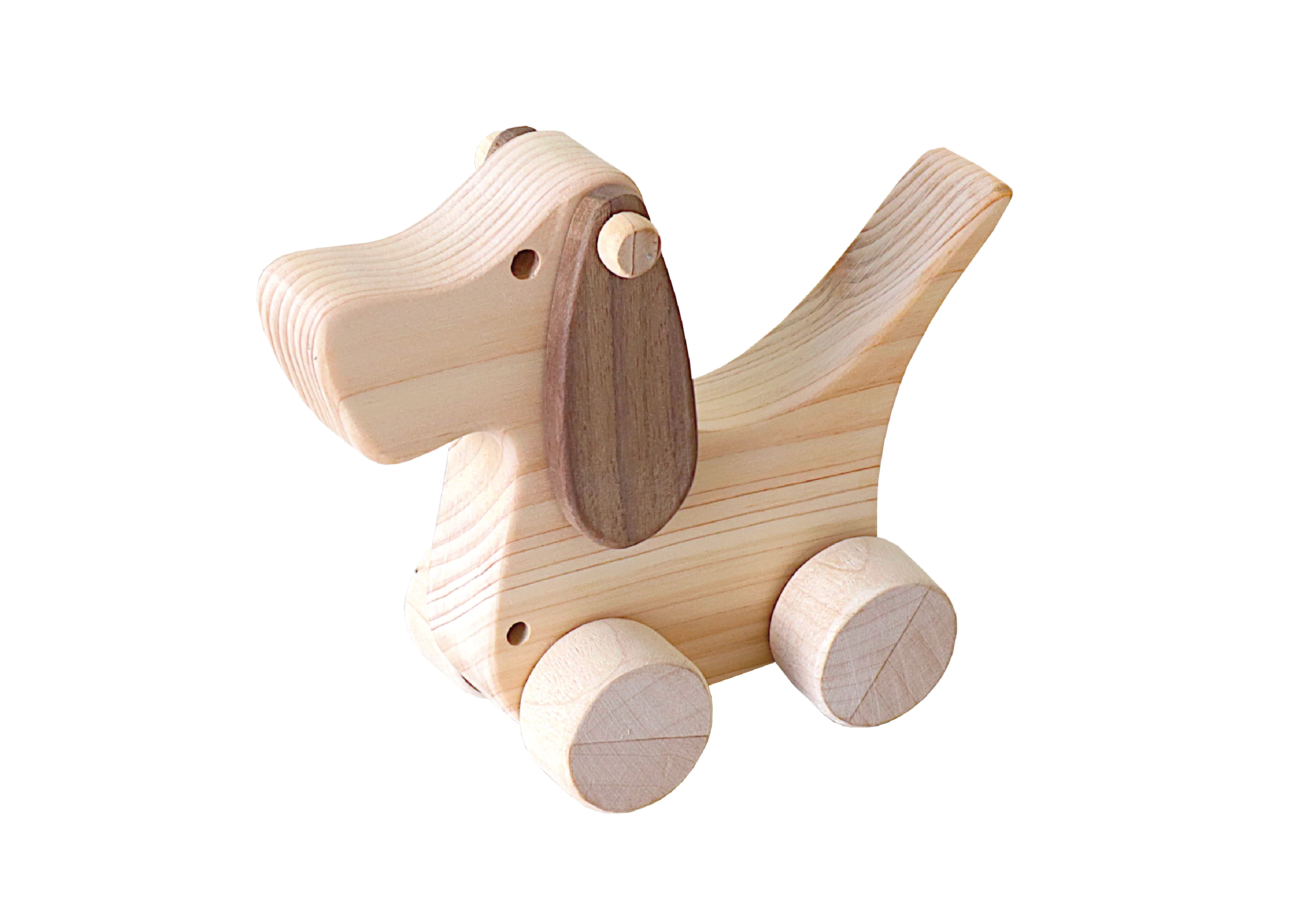 Cocomo Hinoki Wooden Animal Car Toy - Dog - Image 3