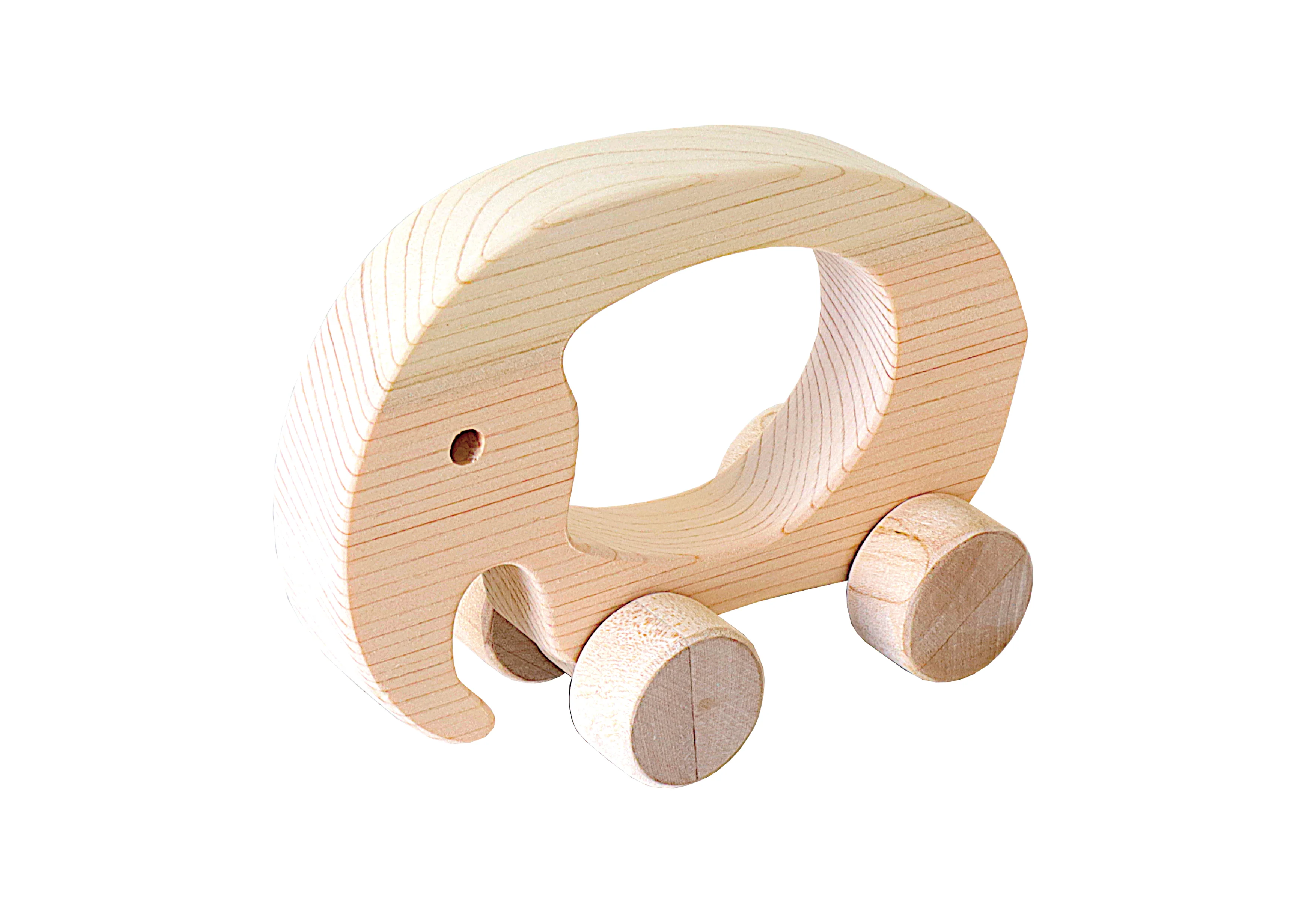 Cocomo Hinoki Wooden Animal Car Toy - Elephant - Image 3