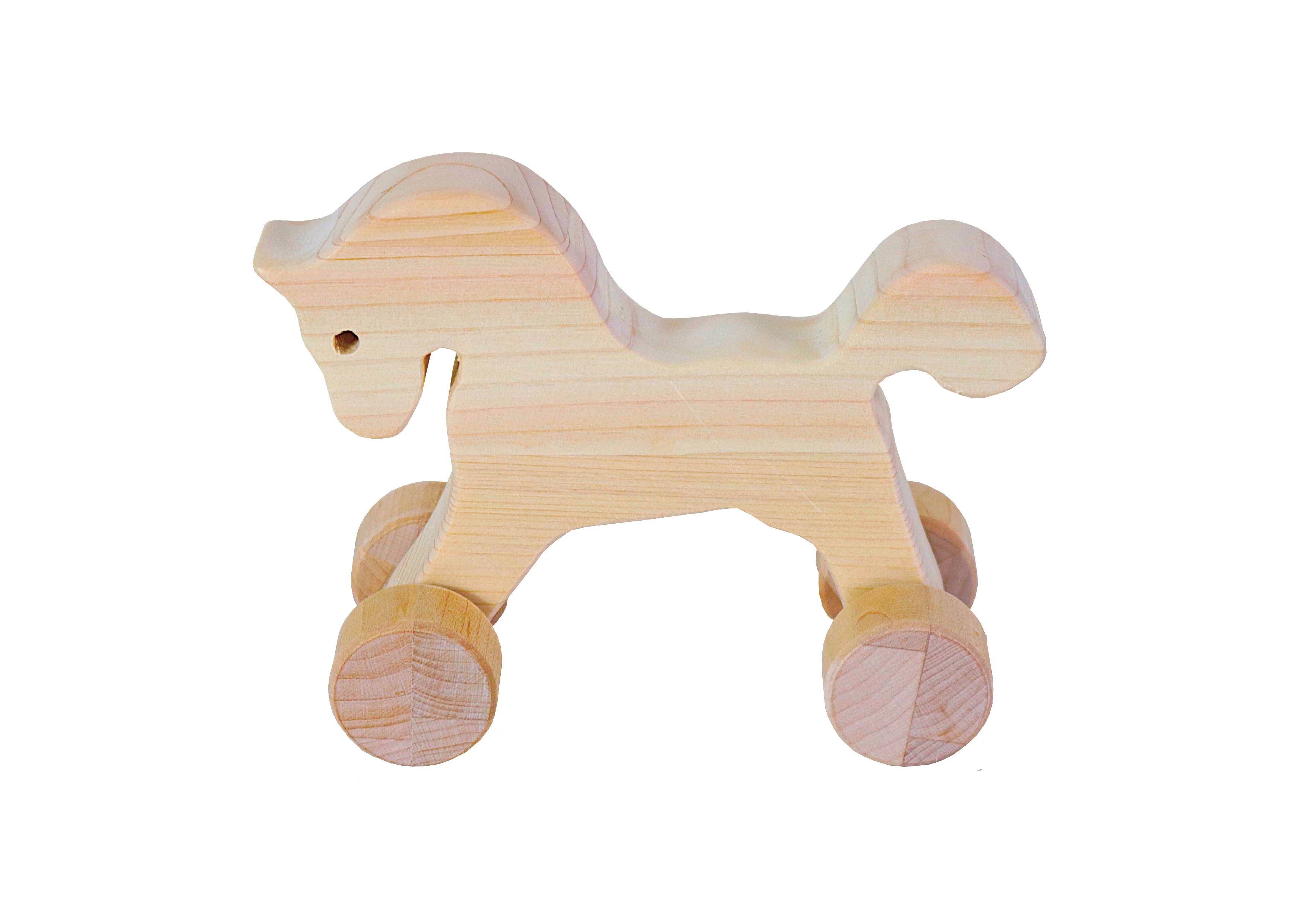 Cocomo Hinoki Wooden Animal Car Toy - Horse - Image 3