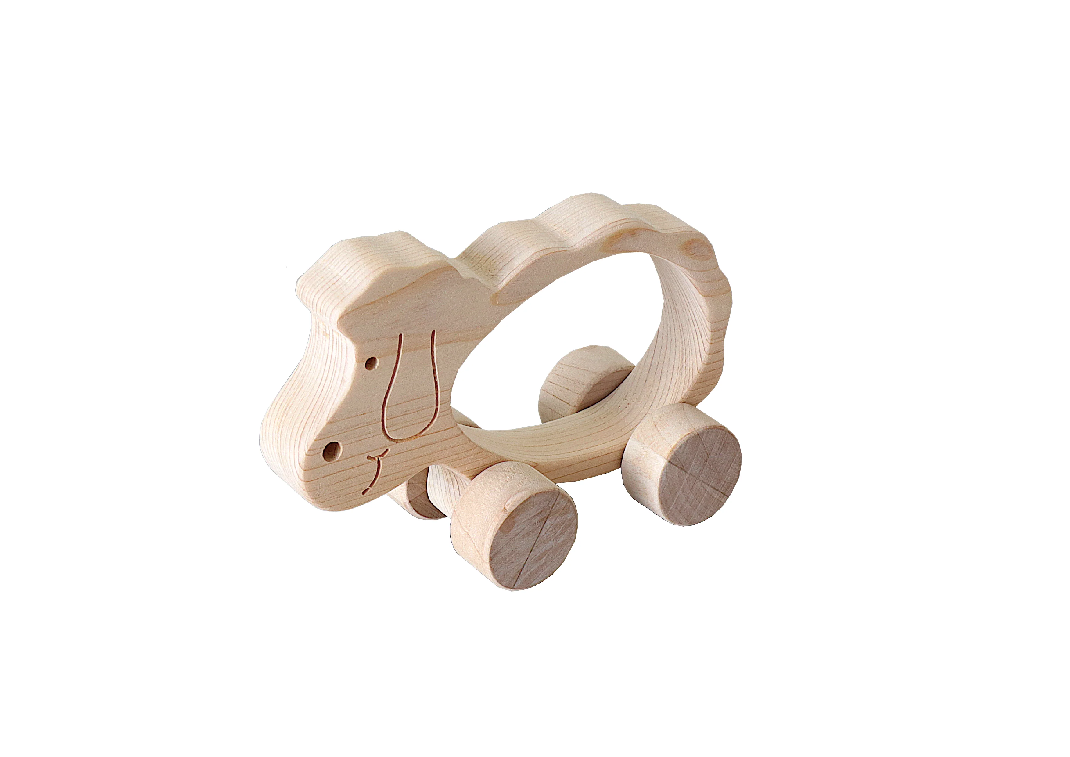 Cocomo Hinoki Wooden Animal Car Toy - Sheep - Image 3