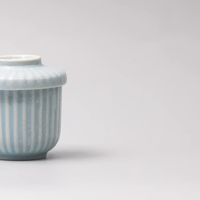 Cup Chawanmushi Ice Blue Lidded Jar 170ml - Image 5