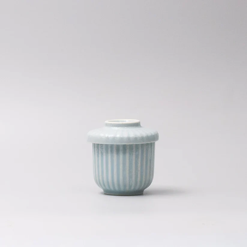 Cup Chawanmushi Ice Blue Lidded Jar 170ml - Image 7