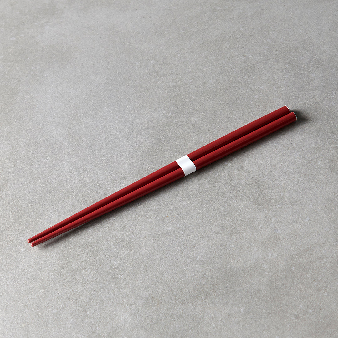 Dark red & white chopsticks 23cm - Image 3