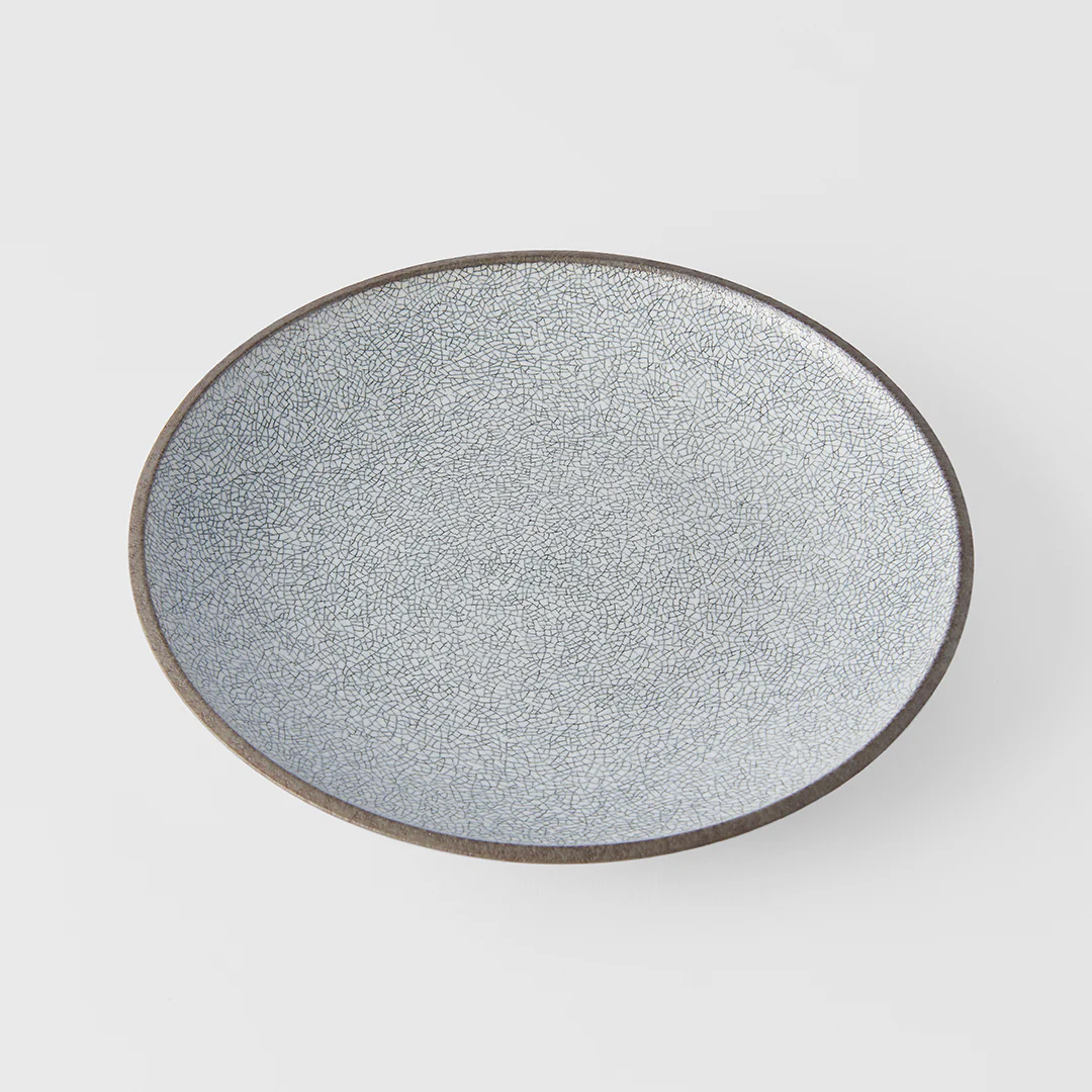 Crazed Grey dinner plate 25cm