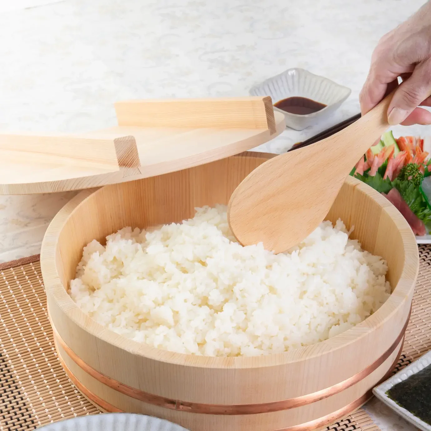 EBM Miyajima Beechwood Rice Spatula 24cm - Image 11