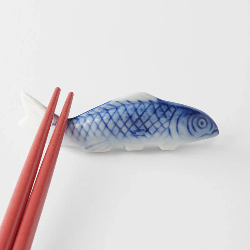Blue & White Fish Chopstick Rest - Image 3
