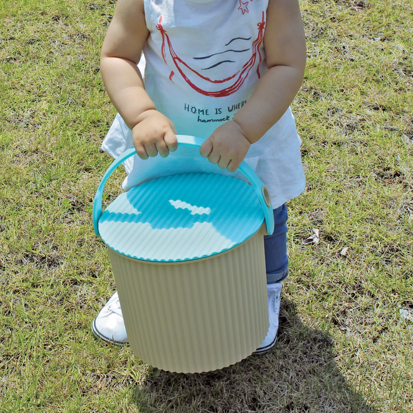 Hachiman Fraichair mini Storage Bucket 4L - Grey Yellow - Image 2