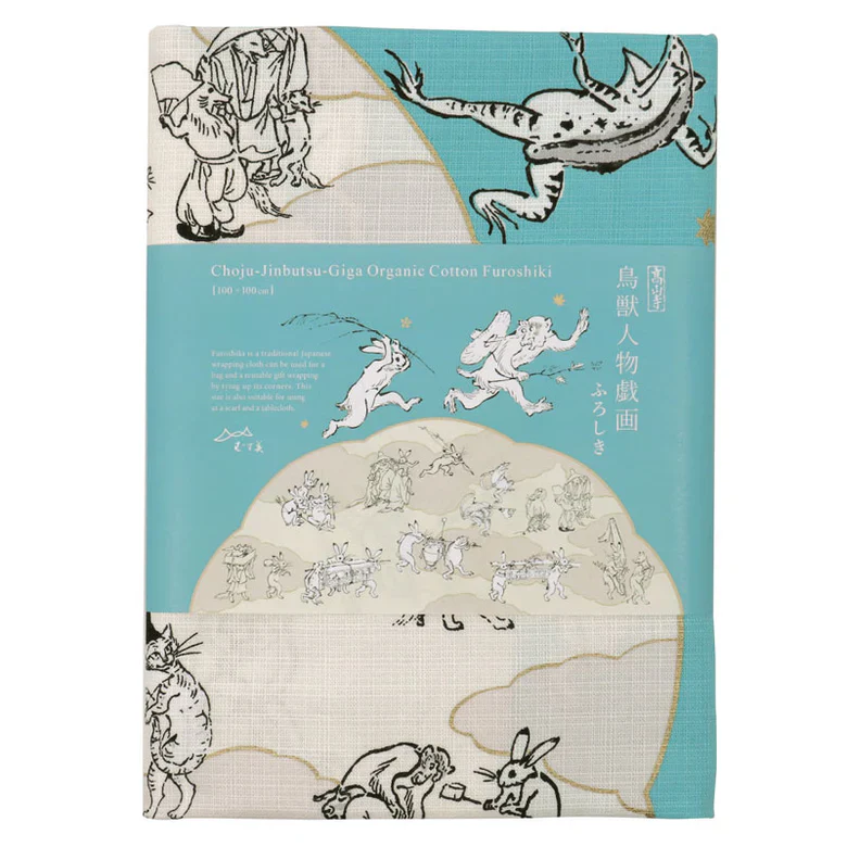 Furoshiki Organic - 100 Choju Jinbutsu Giga Lotus Leaf 100cm - Image 2