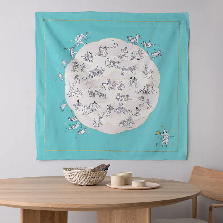 Furoshiki Organic - 100 Choju Jinbutsu Giga Lotus Leaf 100cm - Image 4
