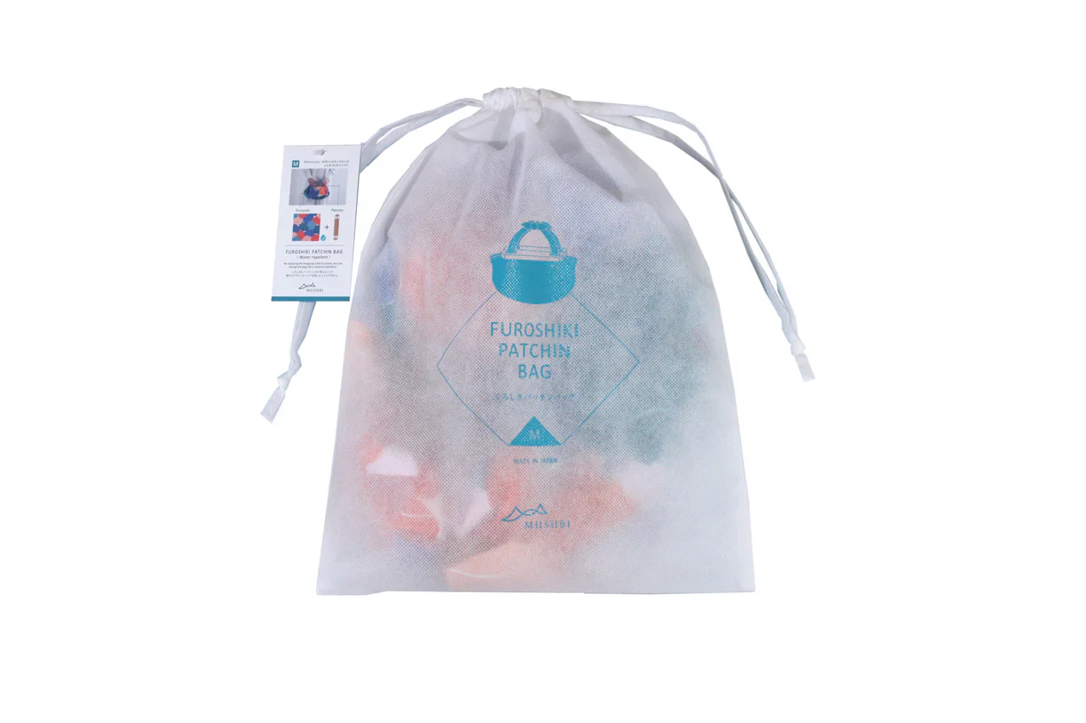 Furoshiki Patchin Bag M Organic - South Wind, Clear Sky Navy Blue - Image 3