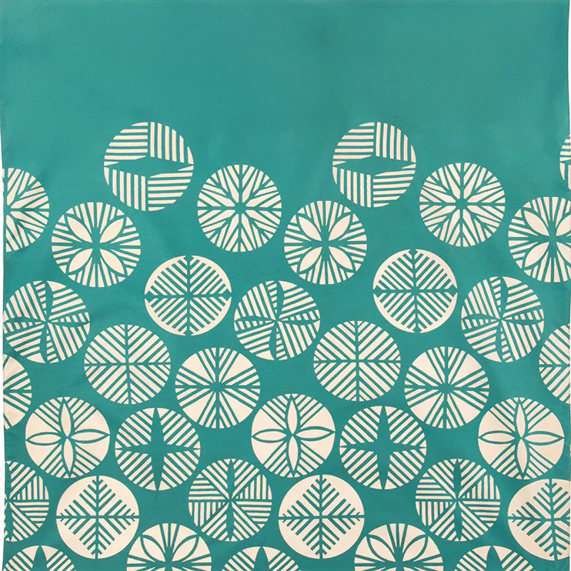 Furoshiki Water-repellent Reversible - Pine Blue Green Blue Grey 100cm