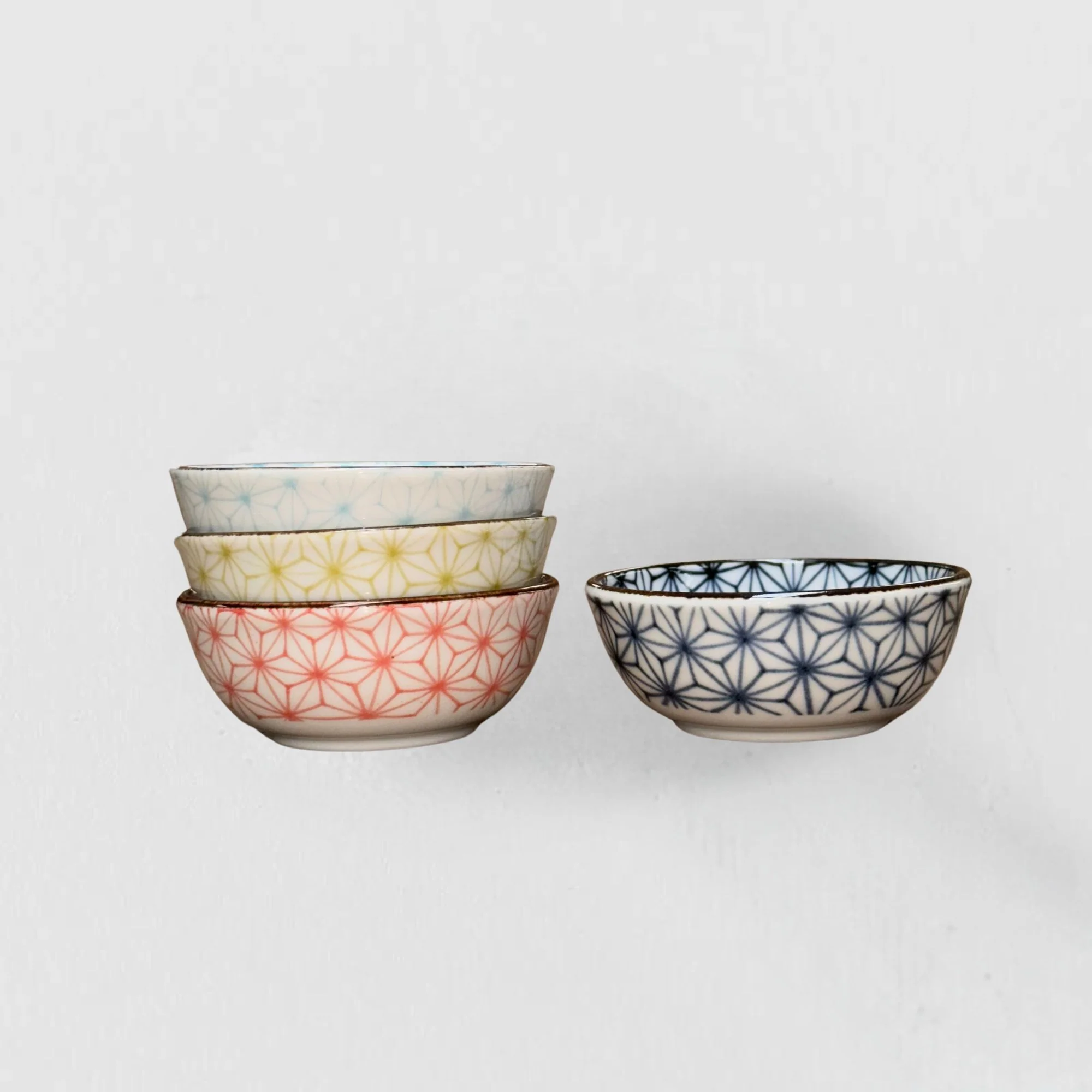 Multicolour Asanoha Design Sauce Dish Gift Set 9cm - Image 3