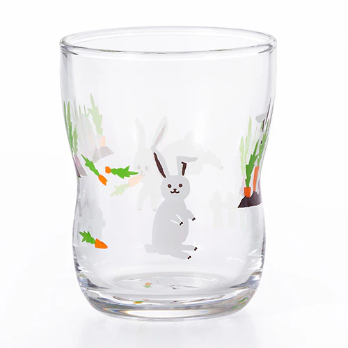 Small 'Hide & Seek' Rabbit kids glass boxed 130ml