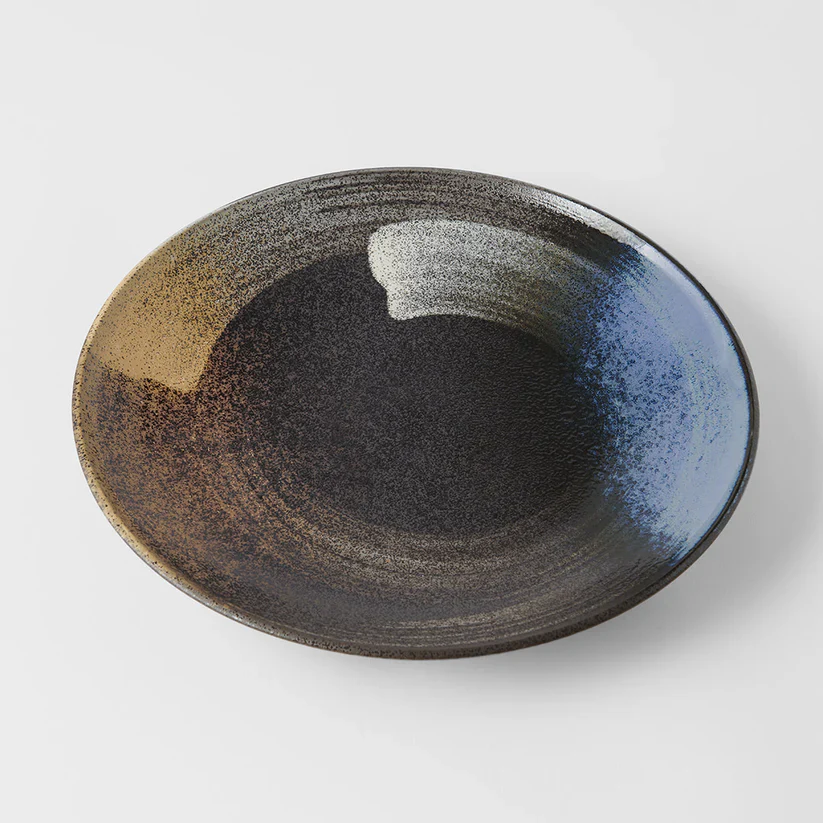 Gold Brushstroke Large Dinner Plate 28cm