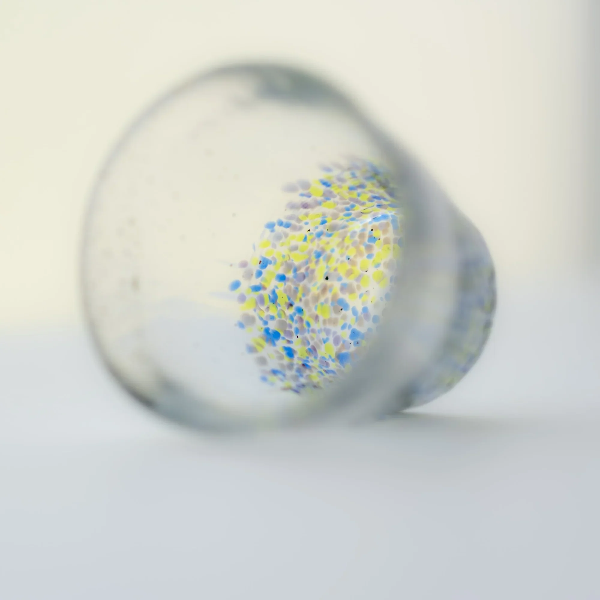 Gold Rim Rock Glass Wooden Gift Boxed - Blue & White Drops - Image 11
