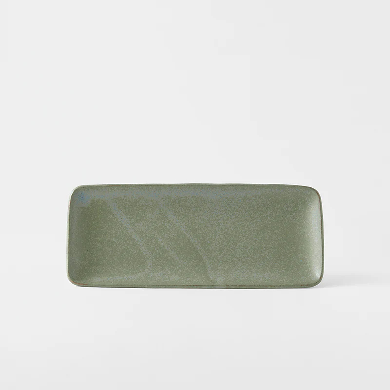 Green fade sashimi plate 29cm