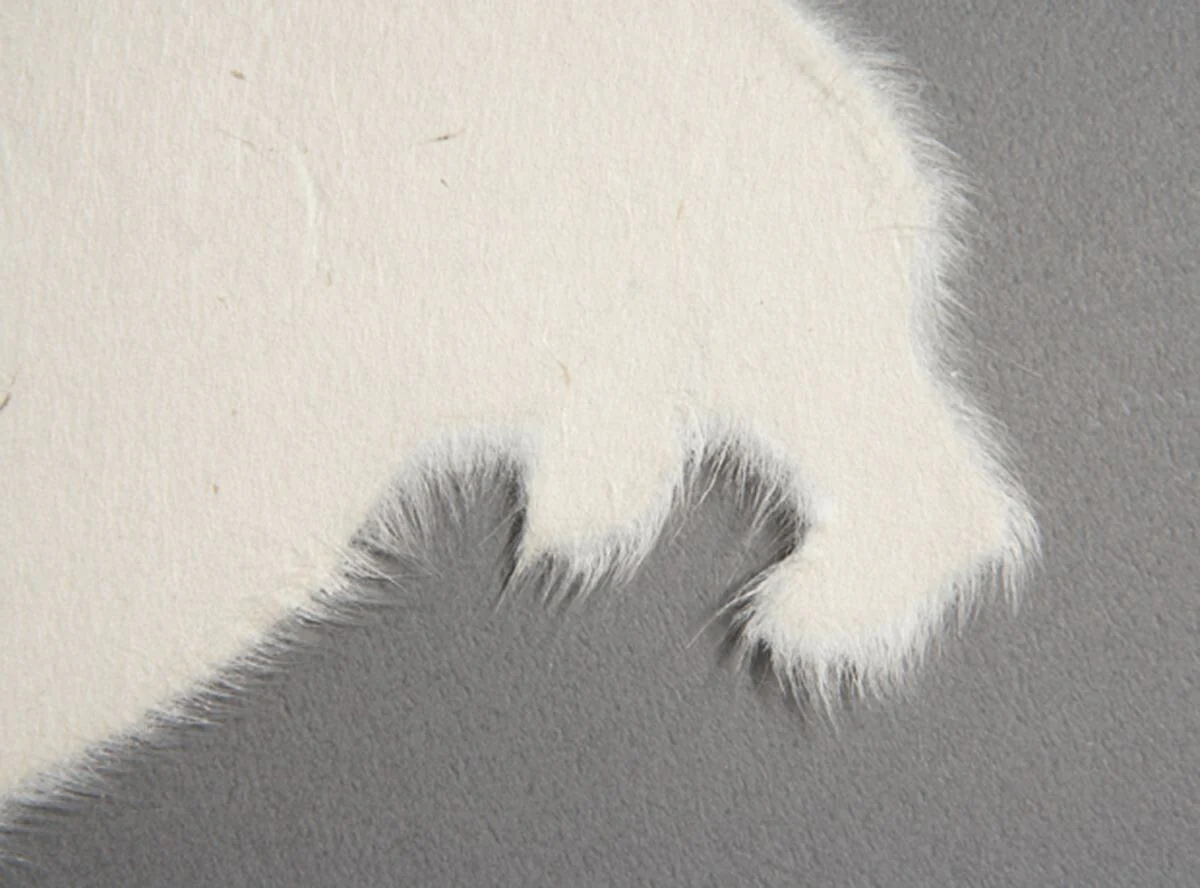 Handmade Japanese Mino Washi Corgi Message Card - Image 3