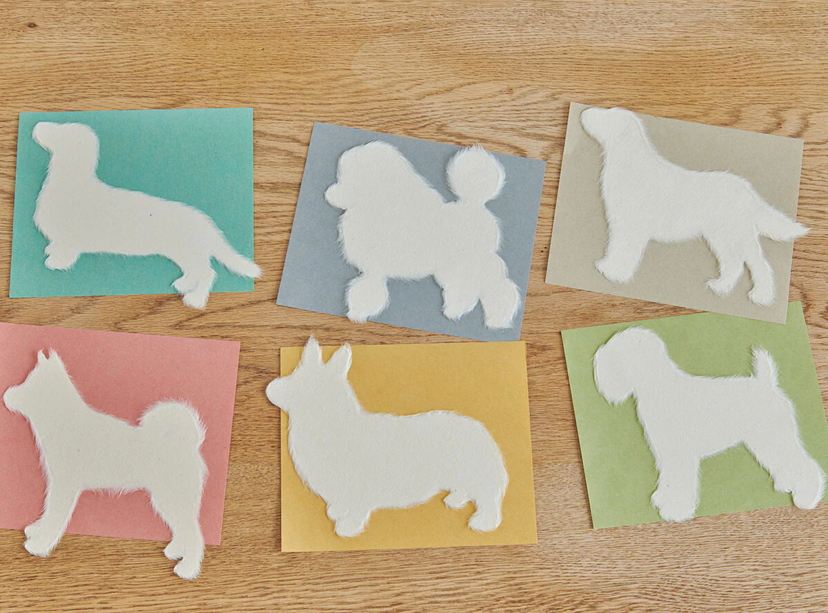 Handmade Japanese Mino Washi Dachshund Message Card - Image 4