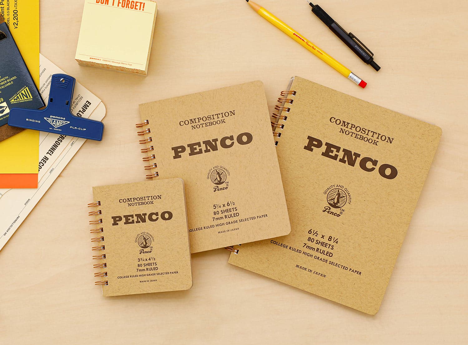 Hightide Penco Coil Lined Notebook M - Natural - Image 3