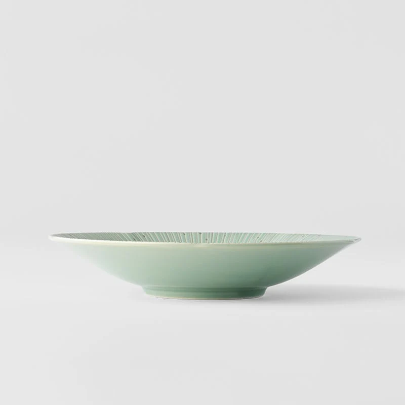 Ice Drift green shallow bowl 25cm - Image 2