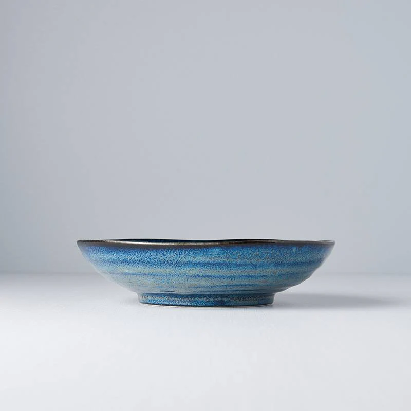 Indigo Blue Shallow Open Bowl 21cm - Image 3