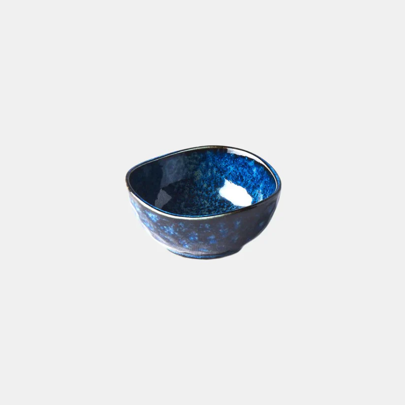 Indigo Blue Uneven Edge Sauce Dish 9cm - Image 4