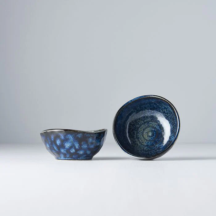 Indigo Blue Uneven Edge Sauce Dish 9cm - Image 9