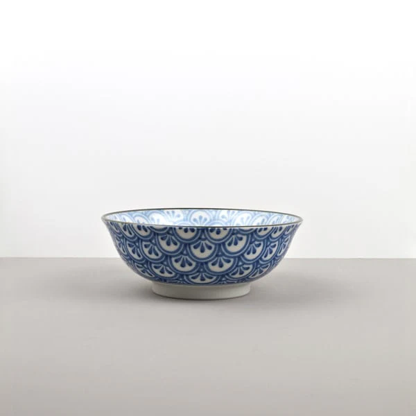 Indigo Petal Crest Ikat large bowl 19cm - Image 3
