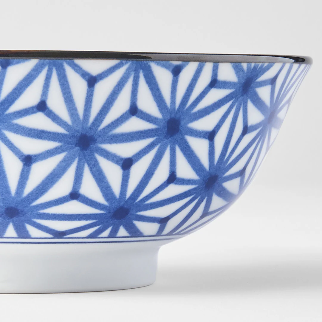 Indigo Ikat starburst large bowl 19cm - Image 5