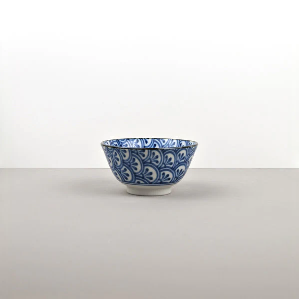 Indigo Petal Crest Ikat medium bowl 13cm - Image 2