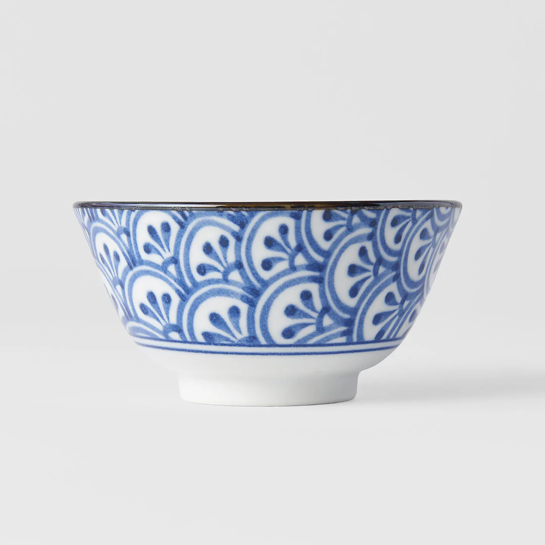Indigo Petal Crest Ikat medium bowl 13cm - Image 3