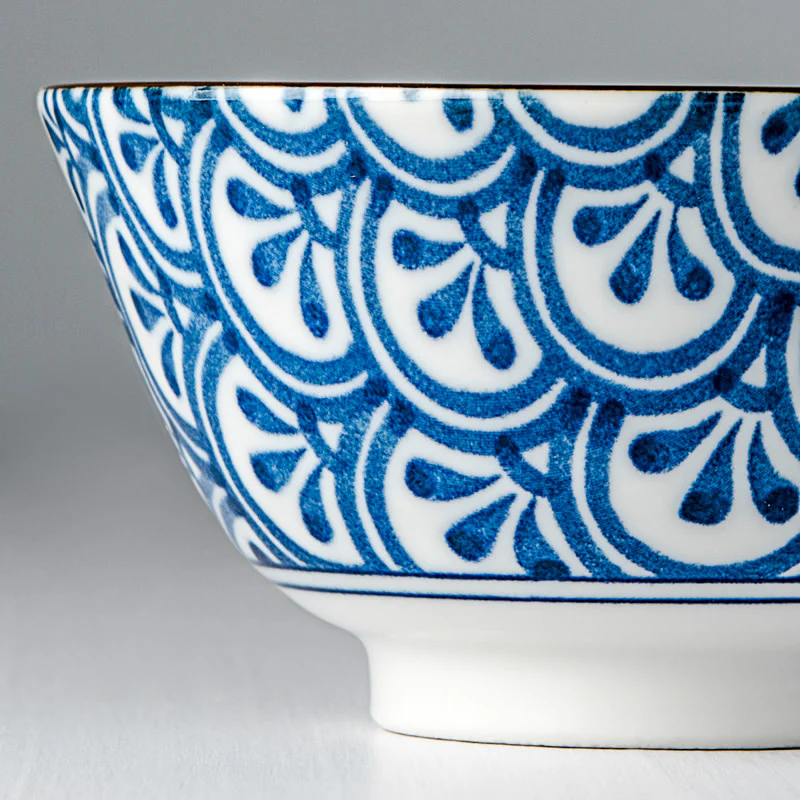 Indigo Petal Crest Ikat medium bowl 13cm - Image 4