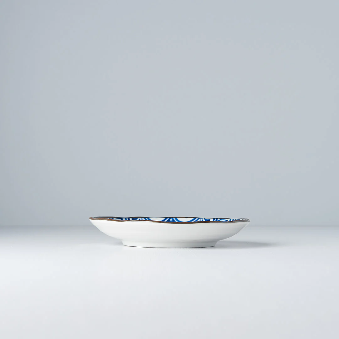 Indigo Petal Crest Ikat plate 16cm - Image 4