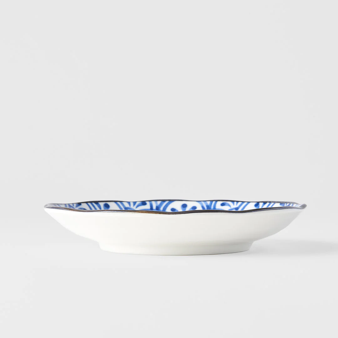 Indigo Petal Crest Ikat plate 16cm - Image 5